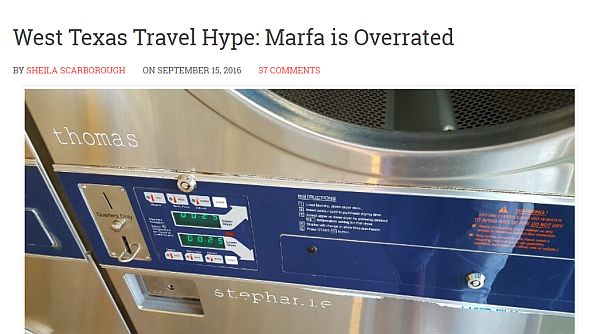 Perceptive Travel Blog popular Marfa Texas post