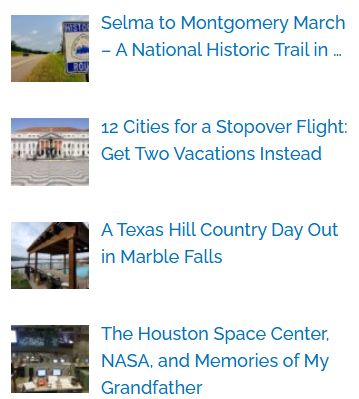 focused travel blog posts instead of general ones